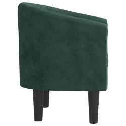 Chaise cabriolet de massage vert foncé velours 