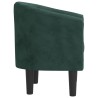 Chaise cabriolet de massage vert foncé velours 