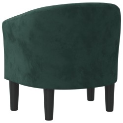 Chaise cabriolet de massage vert foncé velours 