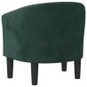 Chaise cabriolet de massage vert foncé velours 