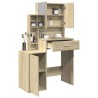 Coiffeuse avec armoire chêne sonoma 80x35x132 cm 