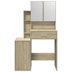 Coiffeuse avec armoire chêne sonoma 80x35x132 cm 