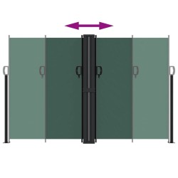 Auvent latéral rétractable vert foncé 160x1000 cm 
