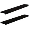 Appuis de fenêtre 2 pcs marron foncé bois de chêne massif 