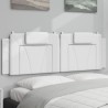 Coussin de tête de lit blanc 160 cm similicuir 