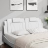 Coussin de tête de lit blanc 160 cm similicuir 
