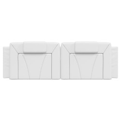 Coussin de tête de lit blanc 160 cm similicuir 
