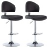 Tabourets de bar lot de 2 noir similicuir 