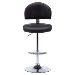 Tabourets de bar lot de 2 noir similicuir 