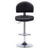 Tabourets de bar lot de 2 noir similicuir 