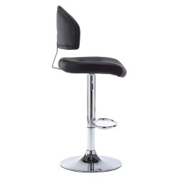 Tabourets de bar lot de 2 noir similicuir 