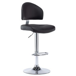 Tabourets de bar lot de 2 noir similicuir 