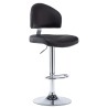 Tabourets de bar lot de 2 noir similicuir 