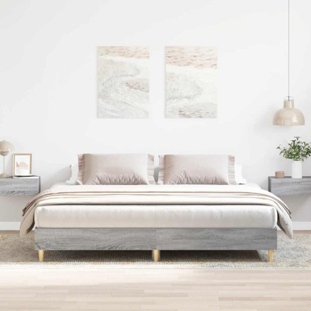 Cadre de lit sans matelas sonoma gris 180x200 cm 
