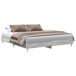 Cadre de lit sans matelas sonoma gris 180x200 cm 