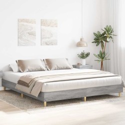 Cadre de lit sans matelas sonoma gris 180x200 cm 