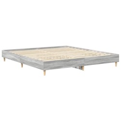 Cadre de lit sans matelas sonoma gris 180x200 cm 