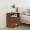 Table de chevet Chêne marron 50x32x60 cm 