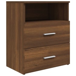 Table de chevet Chêne marron 50x32x60 cm 
