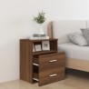 Table de chevet Chêne marron 50x32x60 cm 