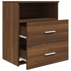 Table de chevet Chêne marron 50x32x60 cm 