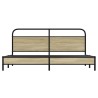 Cadre de lit en métal sans matelas chêne sonoma 200x200 cm 