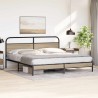 Cadre de lit en métal sans matelas chêne fumé 200x200 cm 