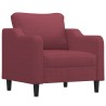 Fauteuil Rouge bordeaux 60 cm Tissu 