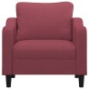 Fauteuil Rouge bordeaux 60 cm Tissu 