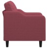 Fauteuil Rouge bordeaux 60 cm Tissu 
