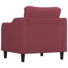 Fauteuil Rouge bordeaux 60 cm Tissu 