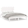 Cadre de lit sans matelas blanc 150x200 cm bois massif 