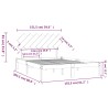 Cadre de lit sans matelas blanc 150x200 cm bois massif 