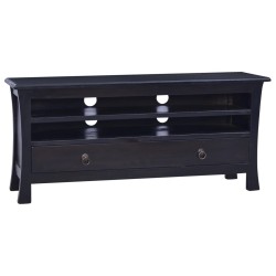 Meuble TV Café noir clair 100x30x45 cm Bois d'acajou massif 