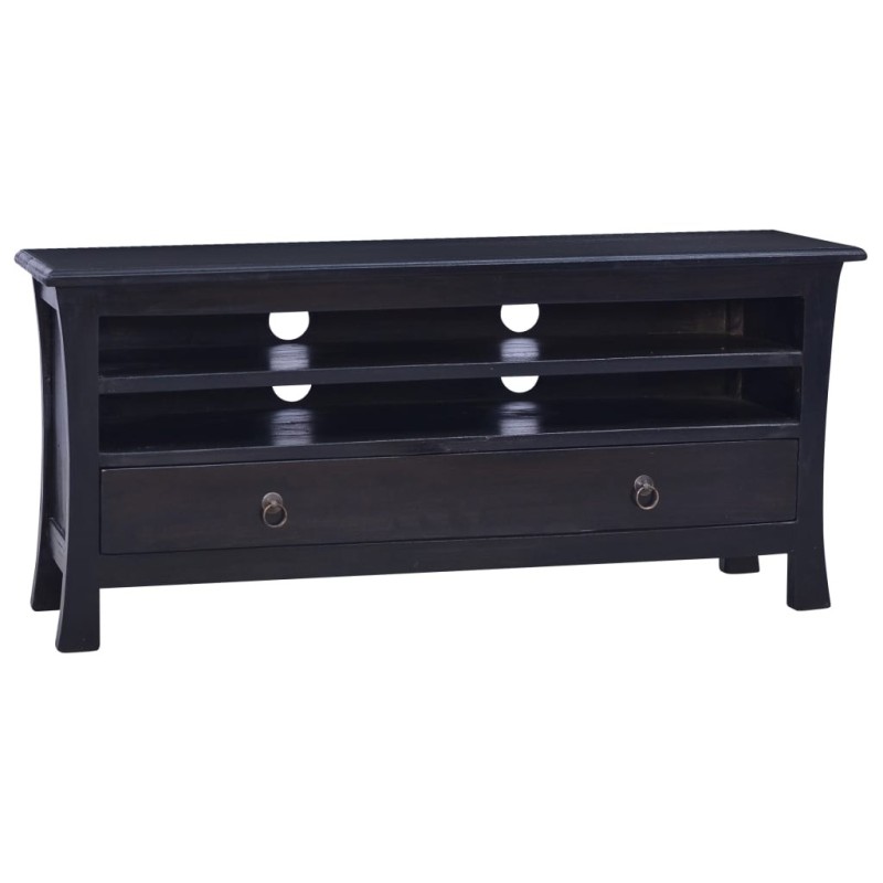 Meuble TV Café noir clair 100x30x45 cm Bois d'acajou massif 