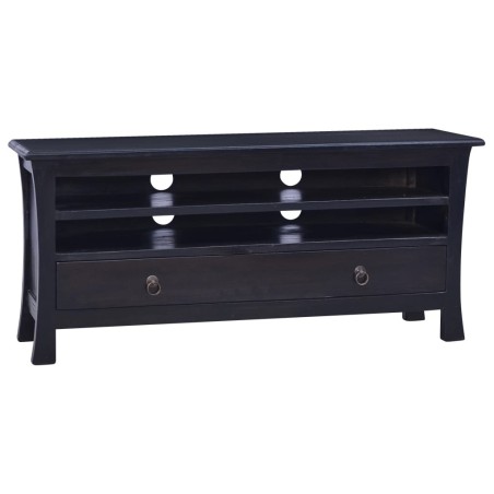 Meuble TV Café noir clair 100x30x45 cm Bois d'acajou massif 