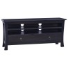 Meuble TV Café noir clair 100x30x45 cm Bois d'acajou massif 