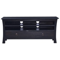 Meuble TV Café noir clair 100x30x45 cm Bois d'acajou massif 
