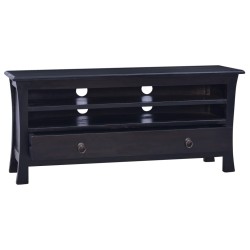 Meuble TV Café noir clair 100x30x45 cm Bois d'acajou massif 
