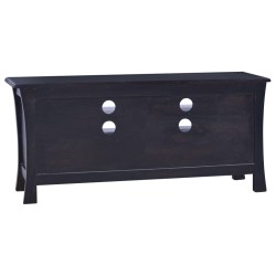 Meuble TV Café noir clair 100x30x45 cm Bois d'acajou massif 