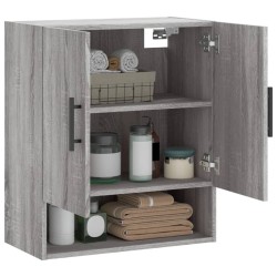 Armoire murale sonoma gris 60x31x70 cm bois d'ingénierie 
