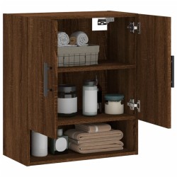 Armoire murale chêne marron 60x31x70 cm bois d'ingénierie 
