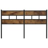 Tête de lit chêne fumé 140 cm fer et bois d'ingénierie 