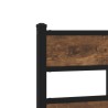 Tête de lit chêne fumé 140 cm fer et bois d'ingénierie 