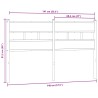Tête de lit chêne fumé 140 cm fer et bois d'ingénierie 