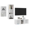 Ensemble de meuble TV 3 pcs Blanc Bois d'ingénierie 