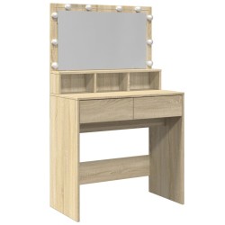 Coiffeuse avec LED chêne sonoma 80x41x134,5 cm 
