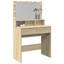 Coiffeuse avec LED chêne sonoma 80x41x134,5 cm 