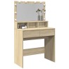 Coiffeuse avec LED chêne sonoma 80x41x134,5 cm 