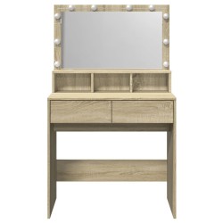 Coiffeuse avec LED chêne sonoma 80x41x134,5 cm 